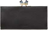 Ted Baker Black small crystal patent popper purse , Flap-over...