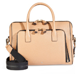 ANYA HINDMARCH Leather Maxi Zip Top Handle Tote in Nude