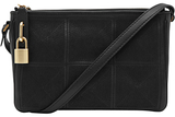 Reiss Filo Stitch Detail Across Body Handbag, Black