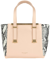 Ted Baker Nalini Exotic Leather Shopper Bag Taupe