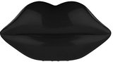 Lulu Guinness Perspex Lips Clutch Handbag, Black
