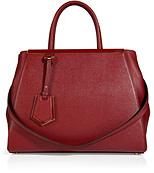 FENDI Leather 2Jours Tote in Scarlet Red/Cherry