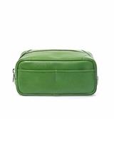 Valextra WASHBAGS SOFT LEATHER WASH BAG Green