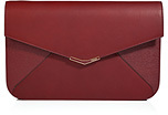 FENDI Leather 2Jours Pouch in Cherry Red