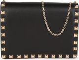 Studded nappa leather cross-body pouch