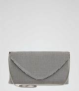 Reiss Chain mail fold over clutch