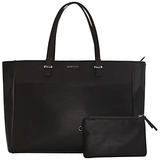 Mango Pebbled Shopper Handbag, Black