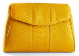Mel Boteri Sunglow Yellow &#39;Lola&#39; Small Shoulder Bag - Python