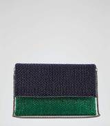 Reiss Embellished fold over clutch