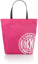 DKNY Nylon logo pink tote bag, Pink