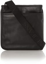 Armani Jeans Leather small body cross bag, Black