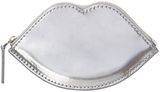 Lulu Guinness Metallic silver coin purse, Metallic