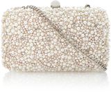 Dune Bedazzled all over pearl beaded clutch bag, Ivory