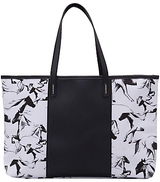French Connection Horse Print Canvas Handbag, White/Black