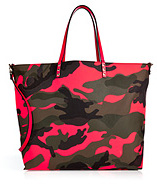 VALENTINO Reversible Camouflage Shopper Tote in Pink