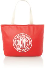 DKNY Canvas logo red tote bag, Red