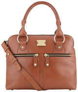 Modalu Pippa Mini Leather Grab Handbag Dark Tan
