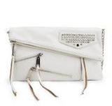 Rebecca Minkoff Harper Soft Leather Clutch Bag - White