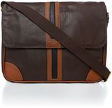 Ted Baker Central stripe messenger bag, Chocolate