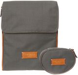 Ted Baker Nylon leather mix shirt case, Charcoal