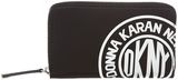 DKNY Nylon logo black small zip around, Black