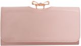 Ted Baker Pink large colourblock bow flapover purse, Pink
