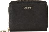 DKNY Saffiano black small zip around , Zip round purses , Smal...