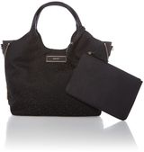DKNY Saffiano black medium tote bag, Black