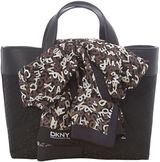 DKNY Scarf black medium tote bag, Black