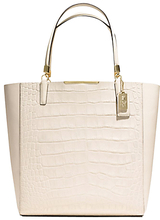 Coach Madison Leather Large Tote Handbag White