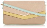 Oasis Sassy double flap clutch bag, Multi-Coloured