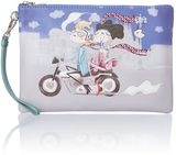 Love Moschino Motorcycle large pouchette, Multi-Coloured