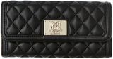 Love Moschino Black large quilted flapover purse, Black