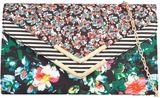 Aldo Fennimore floral clutch bag, Black