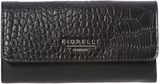 Fiorelli Sadie black croc large flapover purse, Black