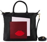 Lulu Guinness Black Abstract Print Small London Tote