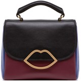 Lulu Guinness Colour Block Smooth Leather Small Izzy Satchel