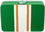 Marjorie Renner Themis bright green box clutch