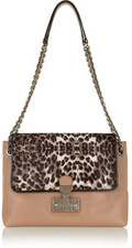 Marc Jacobs Safari extra large ayers-trimmed leather and calf hair shoulder bag