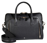 ANYA HINDMARCH Leather Maxi Zip Top Handle Tote in Black