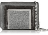 Jimmy Choo Ava glittered suede and lamé shoulder bag