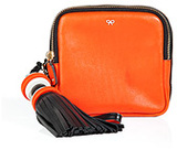 ANYA HINDMARCH Leather All Sorts Square Clutch in Orange