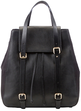 Somerset by Alice Temperley Canvas & Leather Rucksack Black