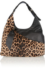 Diane von Furstenberg Leopard-print calf hair shoulder bag