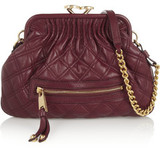 - Marc Jacobs burgundy Little Stam shoulder bag- Quilted leath...