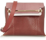 Chloé Clare small python and leather shoulder bag
