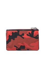 Valentino POUCH SHANGHAI CAMO POUCH Red