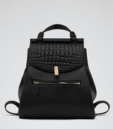 Reiss Quilted leather rucksack
