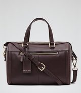 Reiss Boxy leather tote