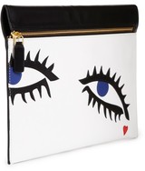 Lulu Guinness Archive Eyes Leather Naomi Clutch